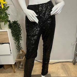 Fashion Nova Shine Sequin Leggings | size 1X, mannequin: small | NWT